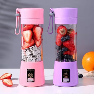 FreshBlend™ Go: 6-Blade Portable USB Rechargeable Juicer & Smoothie Maker
